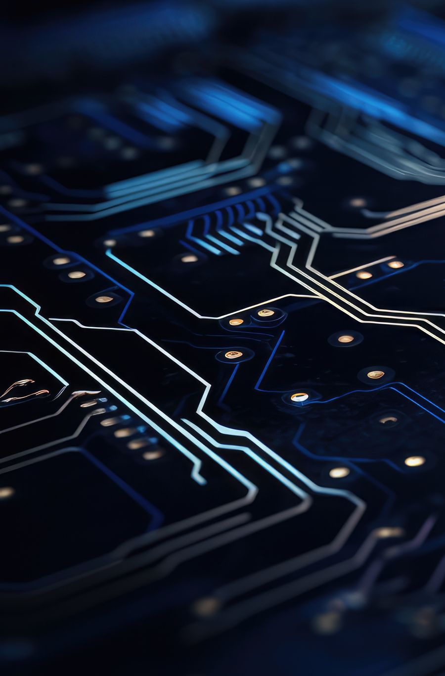 Blue circuit traces